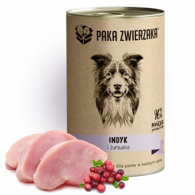 Paka Zwierzaka 400g indyk żurawina